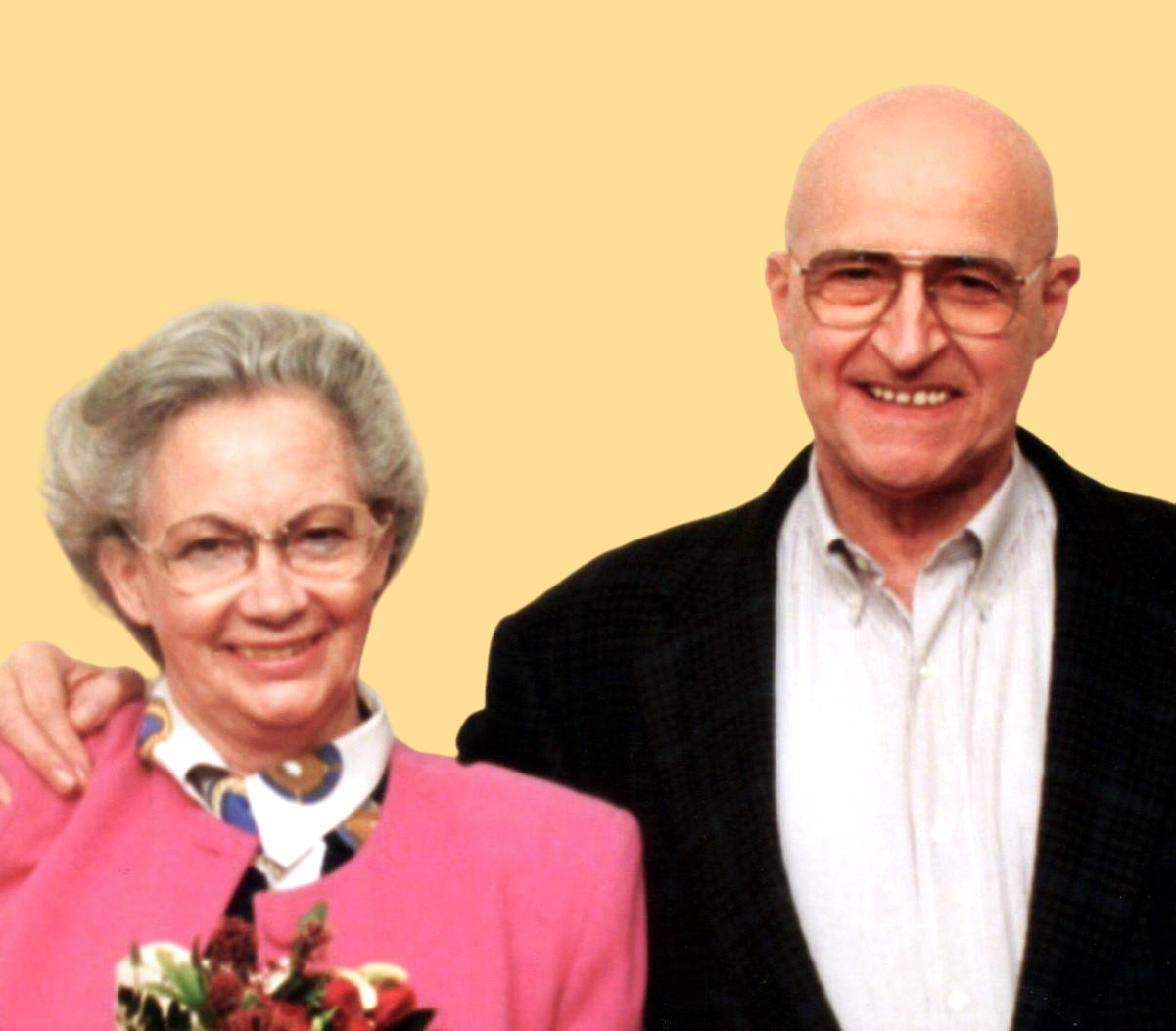Dr. Alfred Tomatis with Mrs. Lna Tomatis